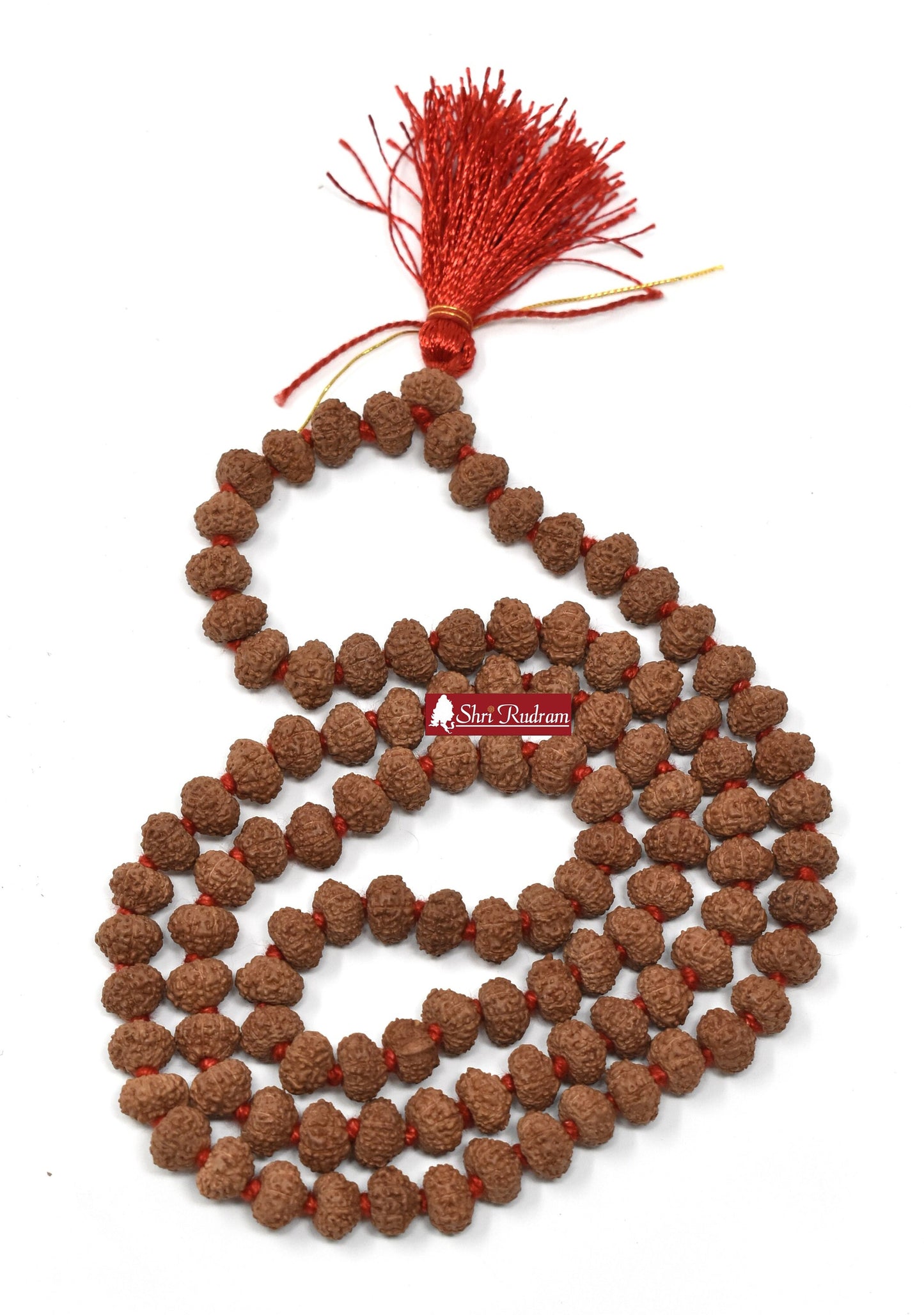 Shri Rudram 9 Mukhi Rudraksha Mala / Nine Face Rudraksh Rosary Java Lab Certified 8-9 MM