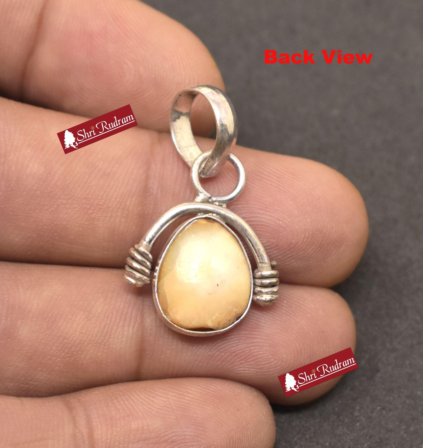 ShriRudram Natural Mach Mani Stone Pendant Rare Fish Pearl Matsya Mani Gemstone Fish Pearl Pendant Kuber Mani stone Rare machhmani MM12