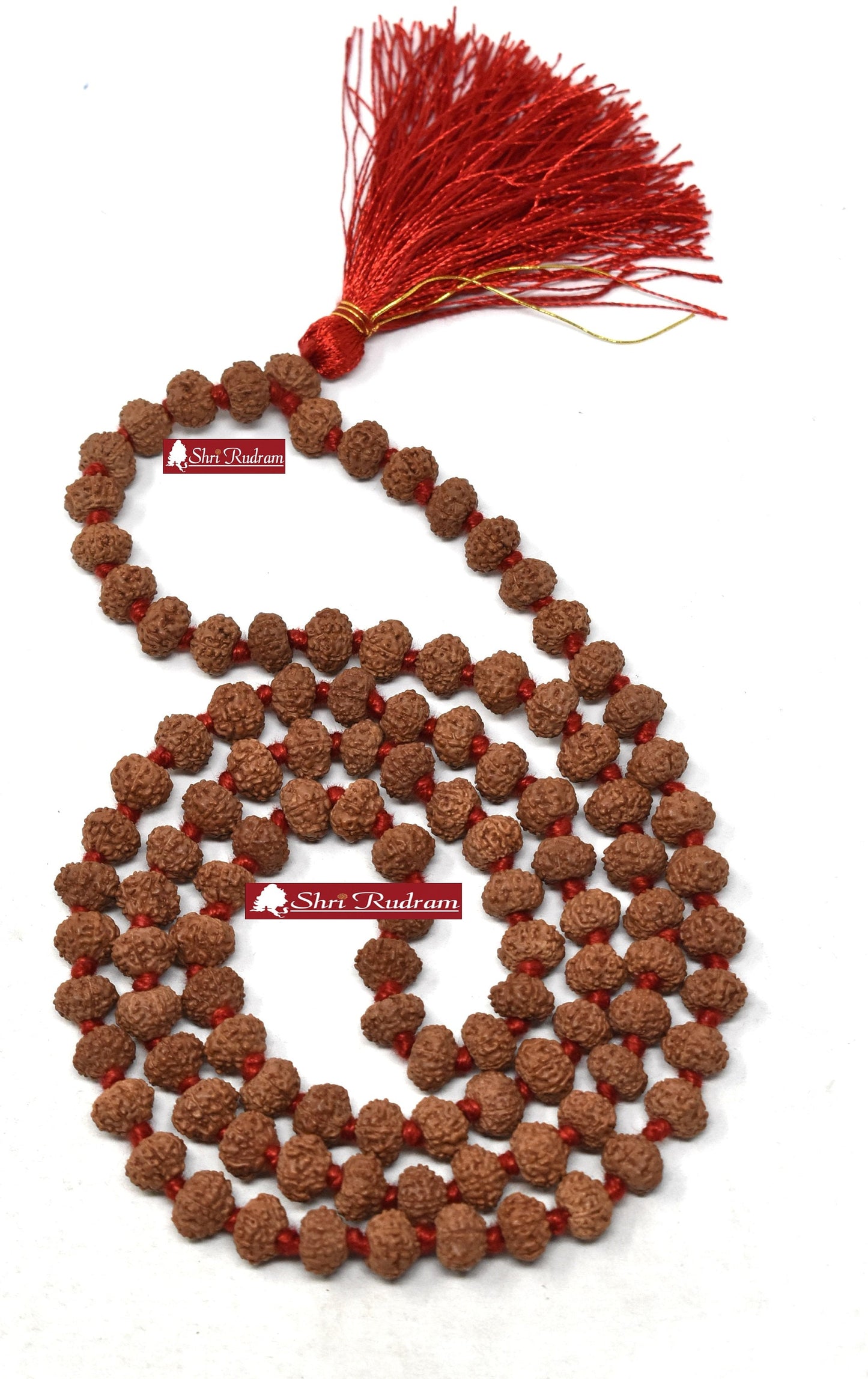 ShriRudram 7 Mukhi Rudraksha Mala / Seven Face Rudraksh Rosary Java Lab Certified 8-9 MM