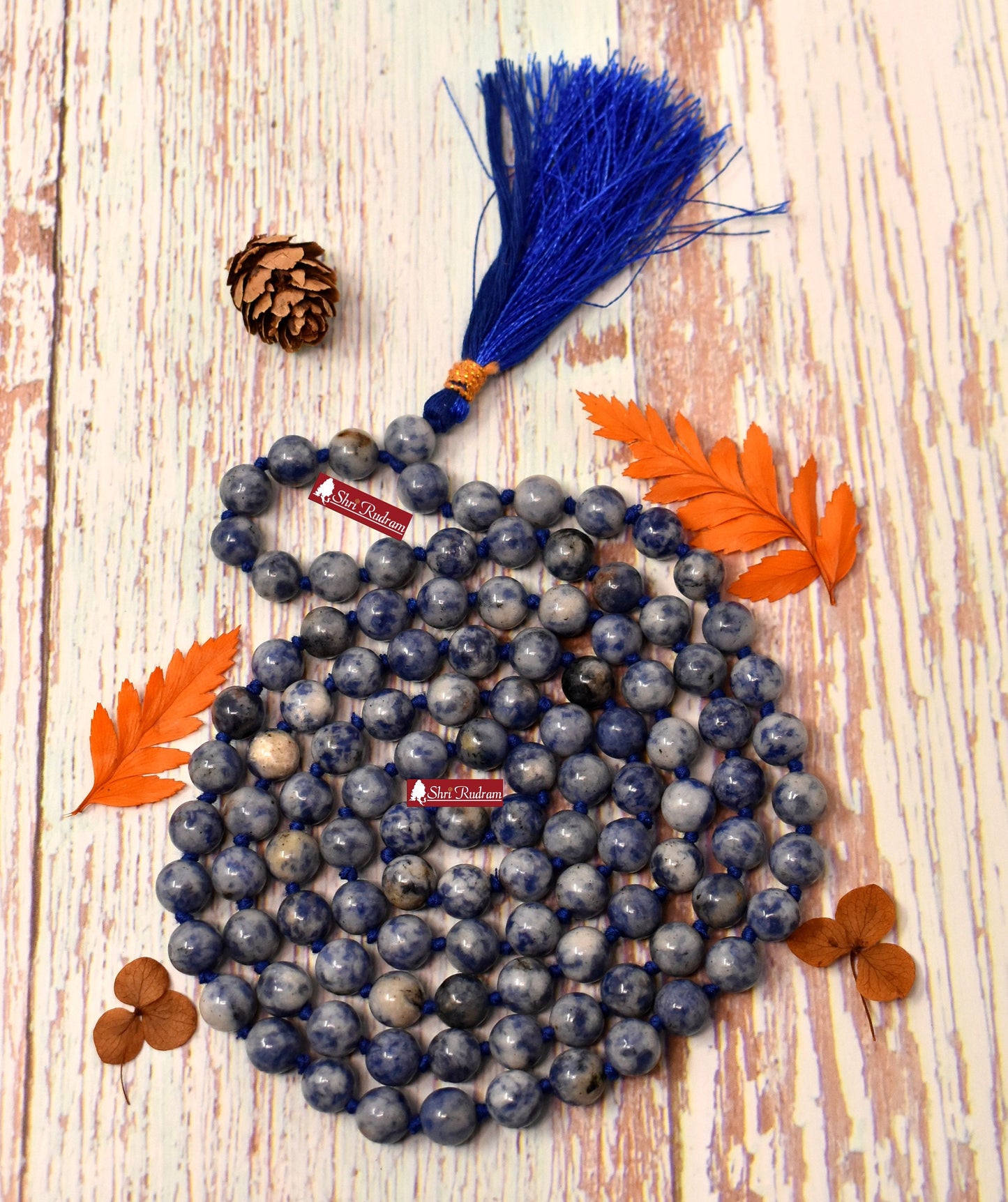 ShriRudram Soadlite Rosary Mala 108+1 Beads Stillness Prayer Necklace Lab Certifed Top  Quality