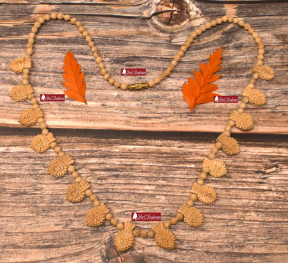 ShriRudram Tulsi Necklace, Krishna Necklace, Kantha Mala, Engraved Necklace, Divine Mala, Auspicious Gifts, Handmade Mala, Mahamantra Mala