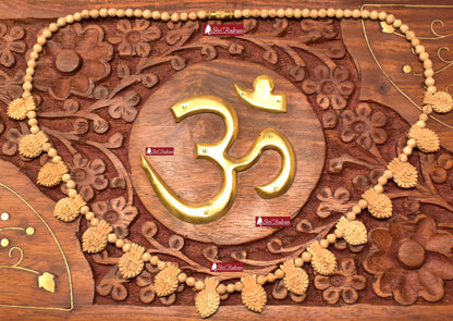 ShriRudram Tulsi Necklace, Krishna Necklace, Kantha Mala, Engraved Necklace, Divine Mala, Auspicious Gifts, Handmade Mala, Mahamantra Mala