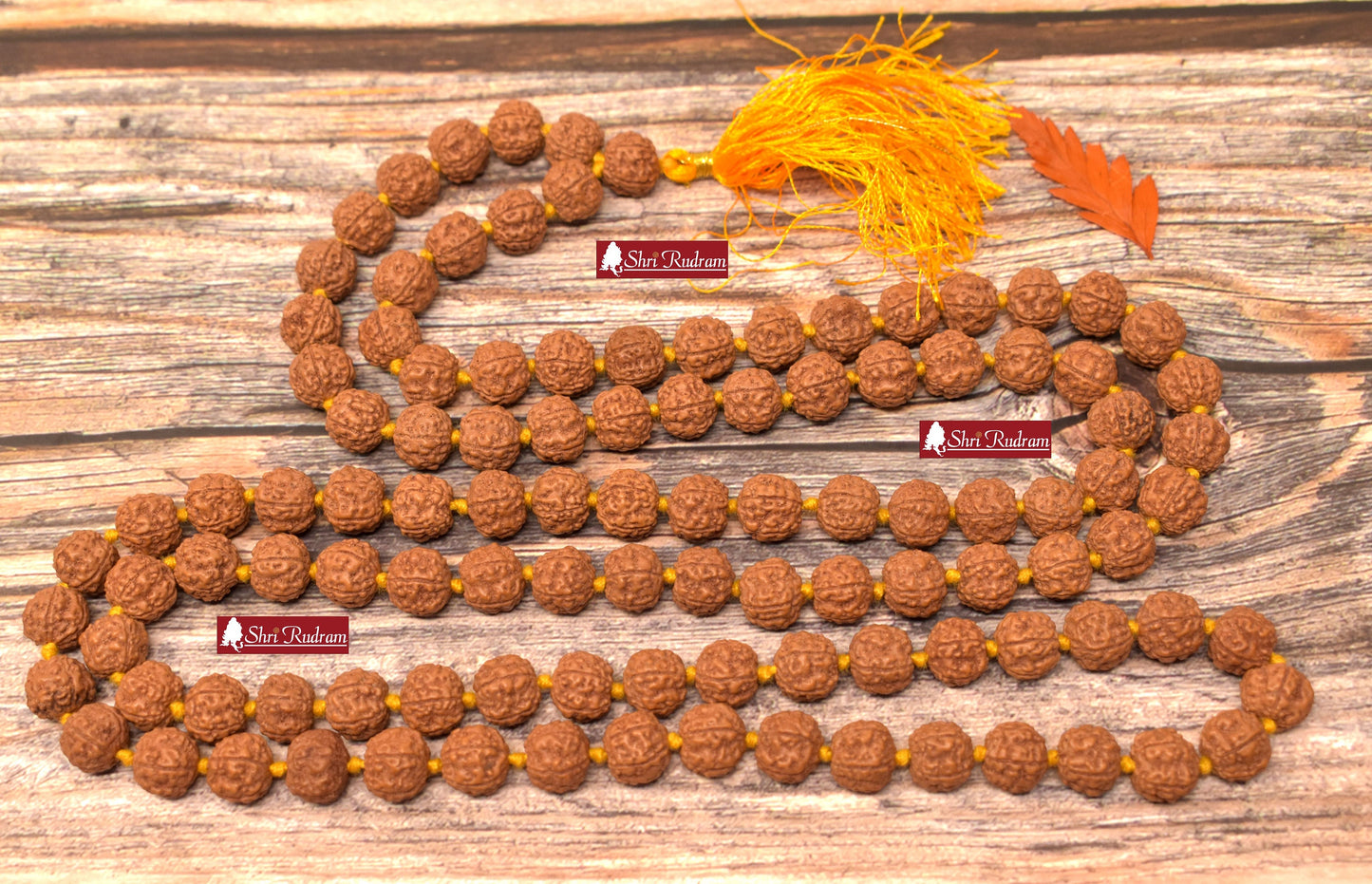 ShriRudram 5 Mukhi Rudraksha Mala / Five Face Rudraksh Rosary Lab Certified 108+1 Beads 10 MM Top Quality