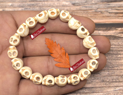 ShriRudram Skull Bracelet, Kali Bracelet, Kapala Bracelet, Meditation Bracelet, Protection Bracelet, Skull Beads Bracelet, Yoga Bracelet