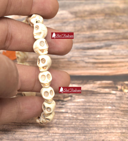 ShriRudram Skull Bracelet, Kali Bracelet, Kapala Bracelet, Meditation Bracelet, Protection Bracelet, Skull Beads Bracelet, Yoga Bracelet