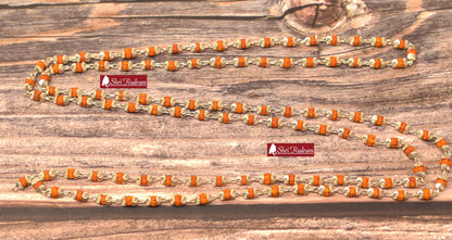 ShriRudram Rudrani Mala, Rudrani Necklace, Goddess Necklace, Handmade Mala, Natural Bead Necklace, 108 Rudraksha Necklace in SIlver