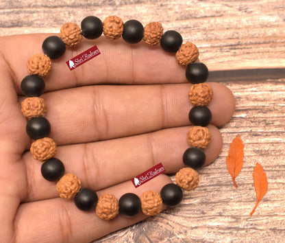 Shiv Narayan Bracelet , Rudraksha Bracelet , Shaligram Wristlet , Lord Vishnu Bracelet , Shiva Bracelet Beads
