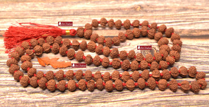 ShriRudram Ganesh Rudraksha Mala / Ganesha Rudraksh Rosary 108+1 Beads  Lab Certified 9 MM