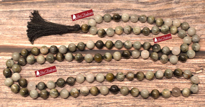 ShriRudram Ward Off Evil Eye Mala, Cats Eye Mala, Cats Eye Necklace, Yoga Gifts, Spiritual Jewelry Lab Certified 8 MM