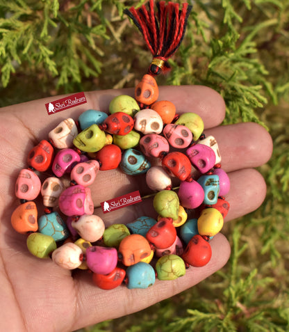 ShriRudram Skull Mala Mulricolour , Mund Necklace, Mala Beads, Yoga Gifts, Shiva  Kapala Prayer Beads, Kali Mala, Mund Mala 54+1 Breads