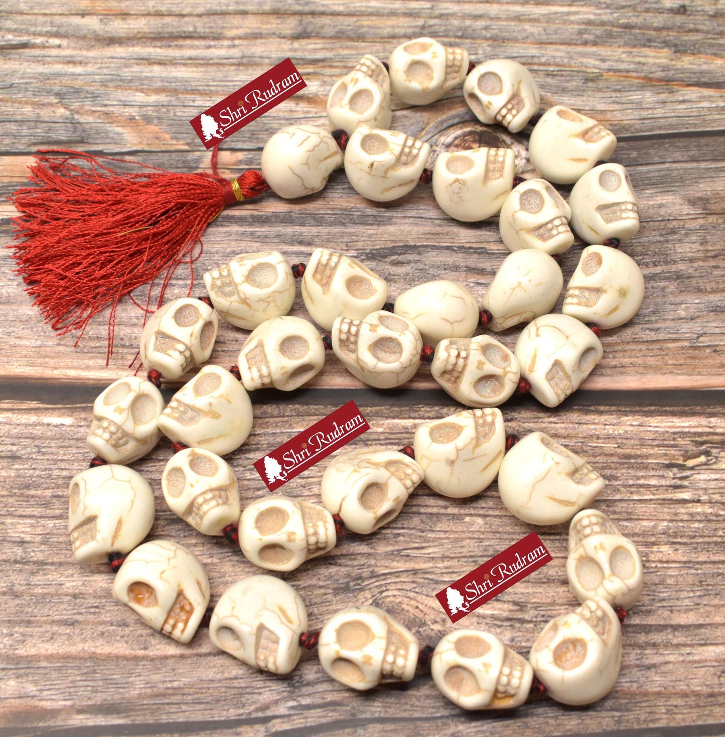 ShriRudram Skull Mala, Skull Necklace, Mala Beads, Yoga Gifts, Shiva  Kapala Prayer Beads, Kali Mala, Mund Mala 32+1 Beads Big SIze 22-23 MM