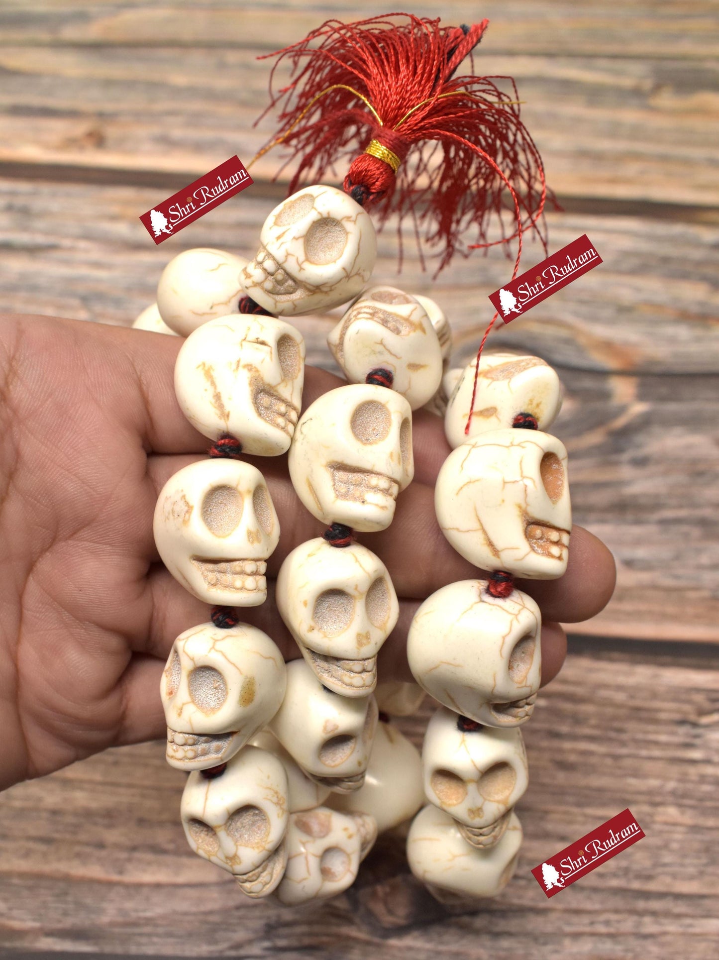 ShriRudram Skull Mala, Skull Necklace, Mala Beads, Yoga Gifts, Shiva  Kapala Prayer Beads, Kali Mala, Mund Mala 32+1 Beads Big SIze 22-23 MM