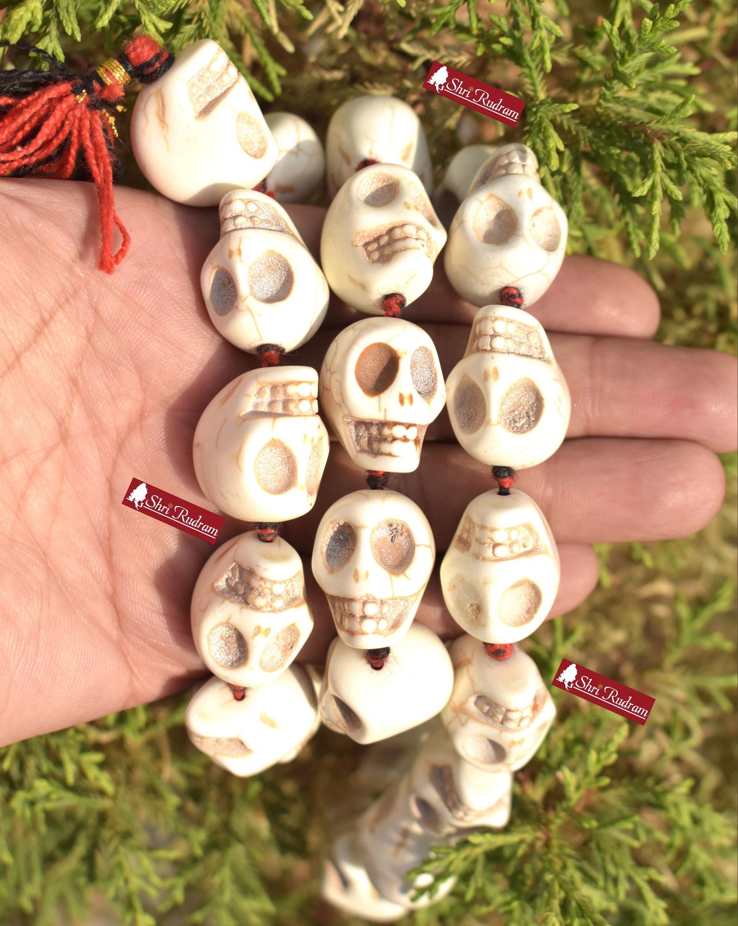 ShriRudram Skull Mala, Skull Necklace, Mala Beads, Yoga Gifts, Shiva  Kapala Prayer Beads, Kali Mala, Mund Mala 32+1 Beads Big SIze 22-23 MM