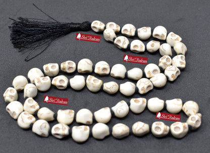 ShriRudram Skull Mala, Skull Necklace, Mala Beads, Yoga Gifts, Shiva  Kapala Prayer Beads, Kali Mala, Mund Mala 54+1 Beads D2