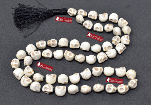 ShriRudram Skull Mala, Skull Necklace, Mala Beads, Yoga Gifts, Shiva  Kapala Prayer Beads, Kali Mala, Mund Mala 54+1 Beads D2