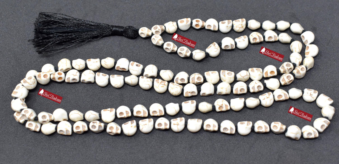 ShriRudram Skull Mala, Skull Necklace, Mala Beads, Yoga Gifts, Shiva  Kapala Prayer Beads, Kali Mala, Mund Mala 108+1 Beads D2