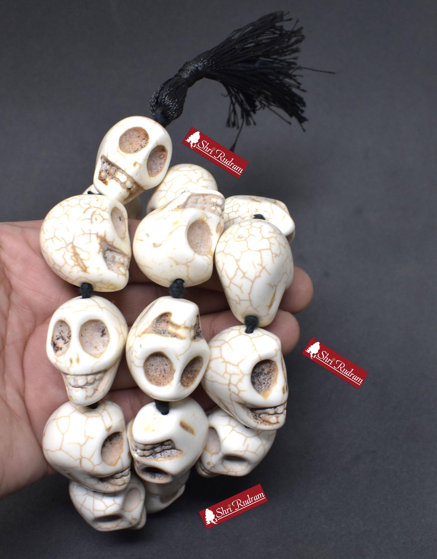 ShriRudram Skull Mala, Skull Necklace, Mala Beads, Yoga Gifts, Shiva  Kapala Prayer Beads, Kali Mala, Mund Mala 24+1 Beads Big SIze 28-30 MM