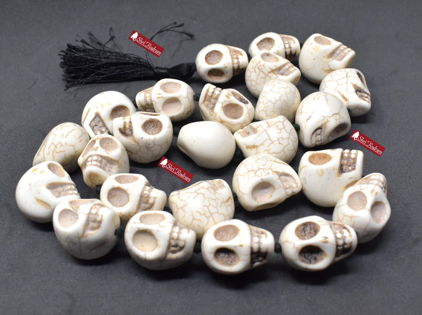 ShriRudram Skull Mala, Skull Necklace, Mala Beads, Yoga Gifts, Shiva  Kapala Prayer Beads, Kali Mala, Mund Mala 24+1 Beads Big SIze 28-30 MM