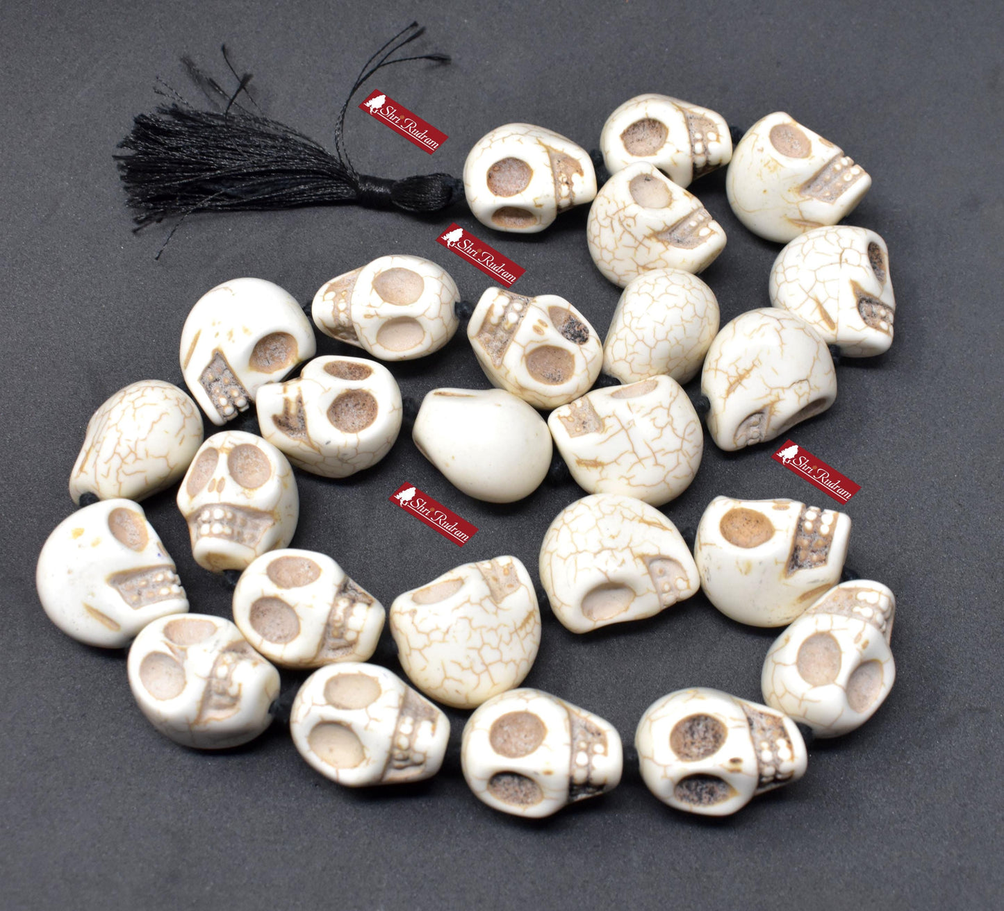ShriRudram Skull Mala, Skull Necklace, Mala Beads, Yoga Gifts, Shiva  Kapala Prayer Beads, Kali Mala, Mund Mala 24+1 Beads Big SIze 28-30 MM