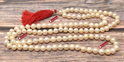 ShriRudram Moti Mala, Pearl Mala, Hindu Prayer Rosary, Pearl Necklace, Gift For Yoga Lovers, Statement Necklace