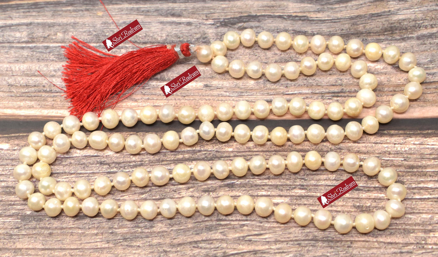ShriRudram Moti Mala, Pearl Mala, Hindu Prayer Rosary, Pearl Necklace, Gift For Yoga Lovers, Statement Necklace
