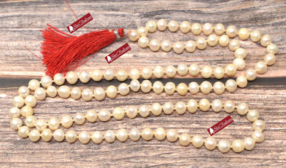 ShriRudram Moti Mala, Pearl Mala, Hindu Prayer Rosary, Pearl Necklace, Gift For Yoga Lovers, Statement Necklace