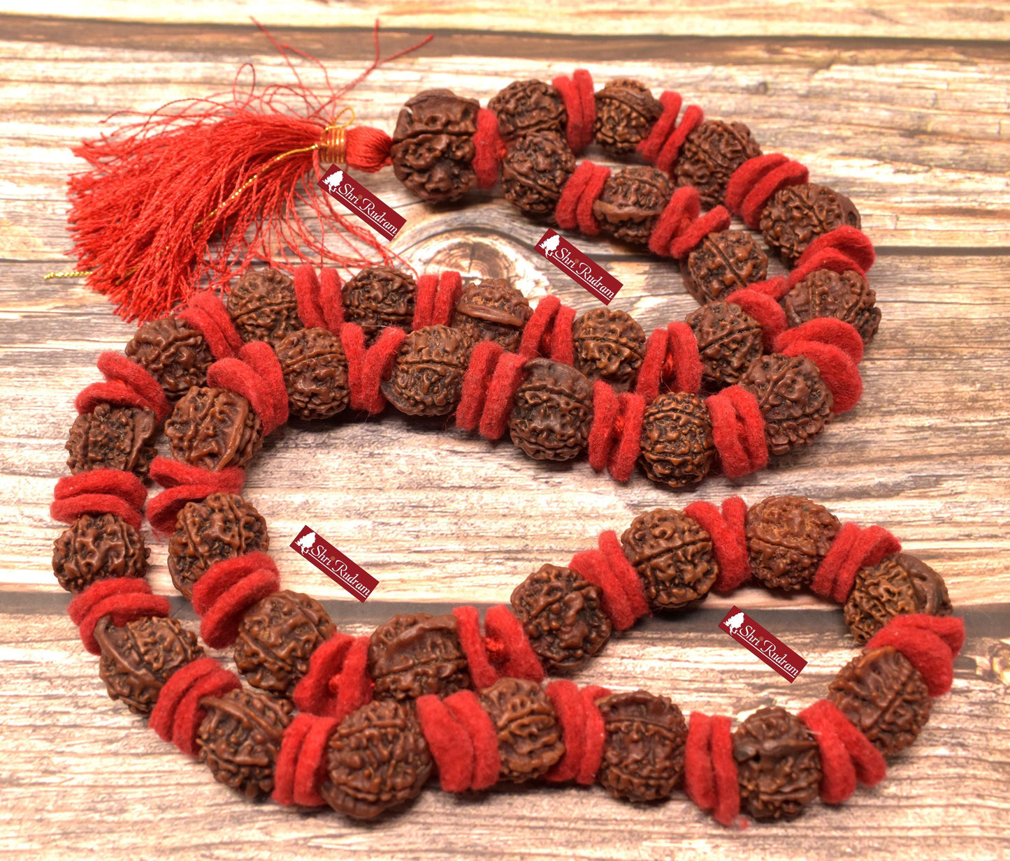 ShriRudram Ganesh Rudraksha Mala / Ganesha Rudraksh Rosary Kantha Nepal Lab Certified