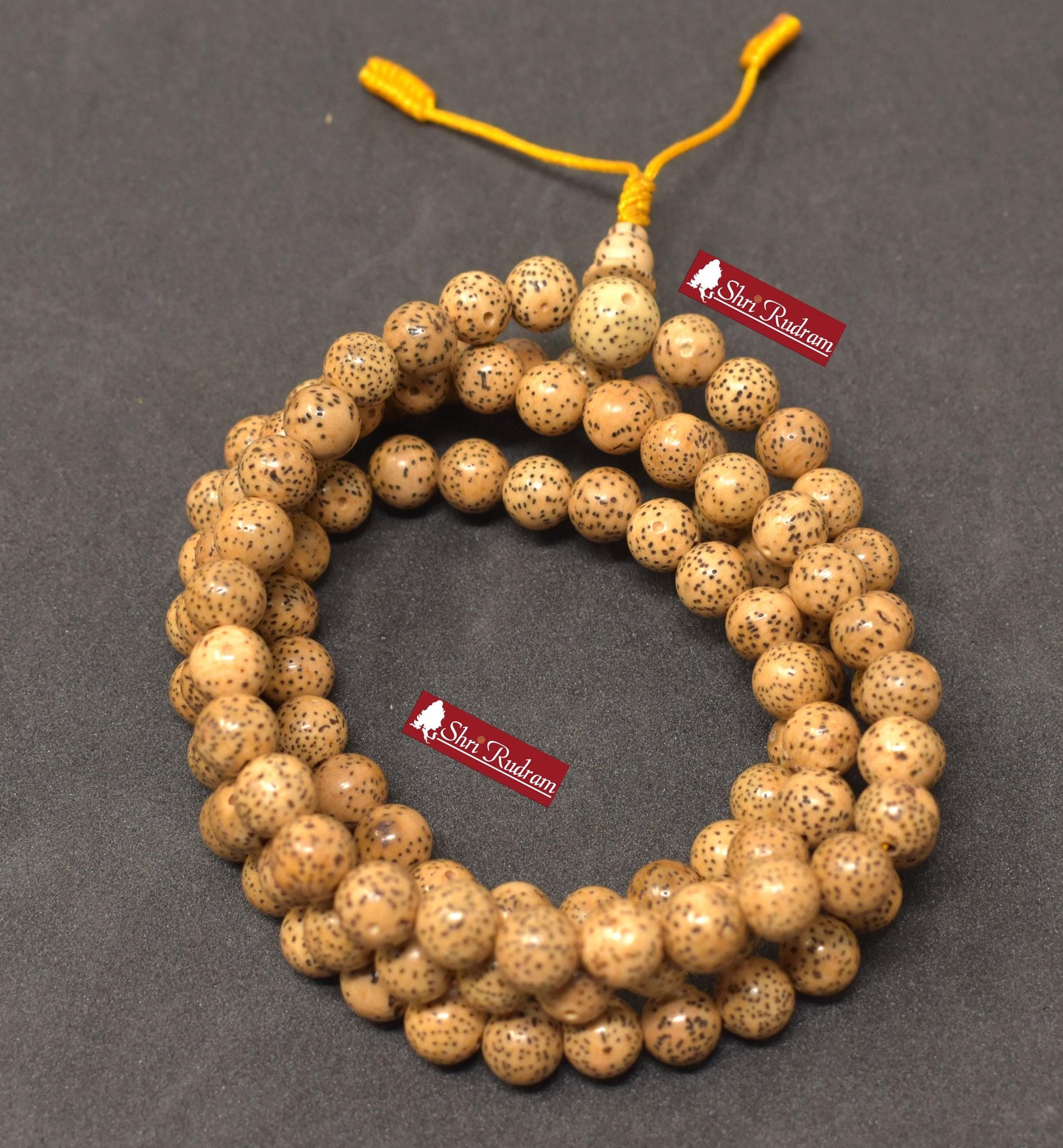 ShriRudram Tibetan Natural 108 Lotus Seed Mala from Nepal, Buddhist Meditation Mala Japa, Nepali Lotus Seed Handmade Necklace, Prayer Bead