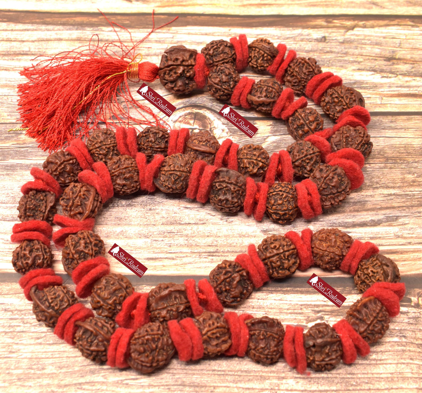 ShriRudram Ganesh Rudraksha Mala / Ganesha Rudraksh Rosary Kantha Nepal Lab Certified