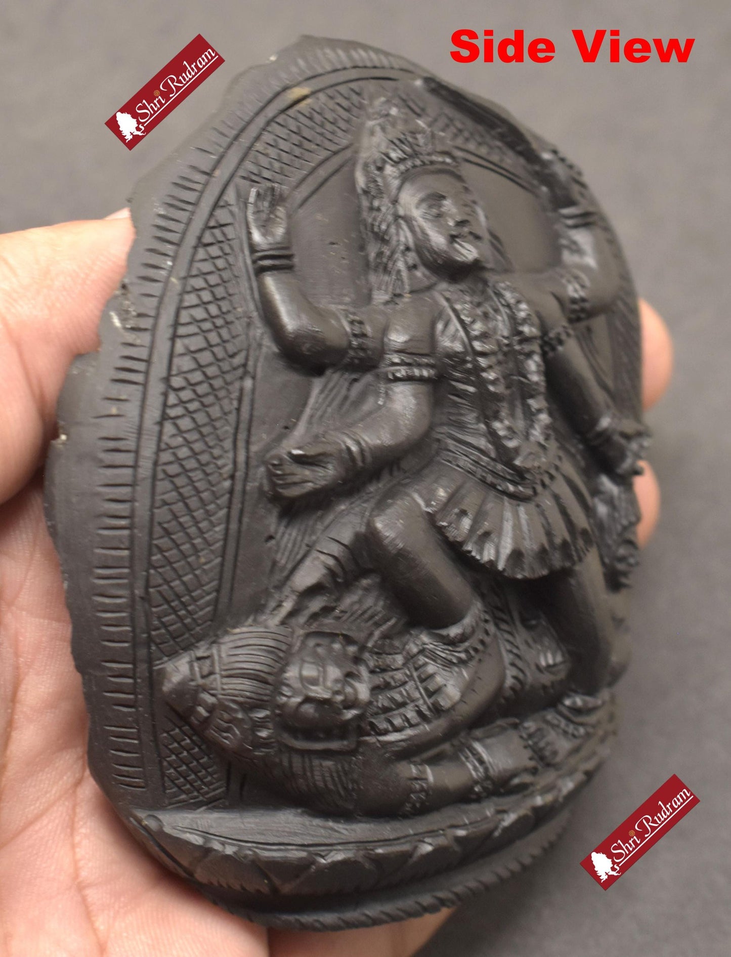 ShriRudram Mahakali Murti Dakshineswar Kali Idol Statue Carved on Sudarshan Shaligram Nepal KLM230