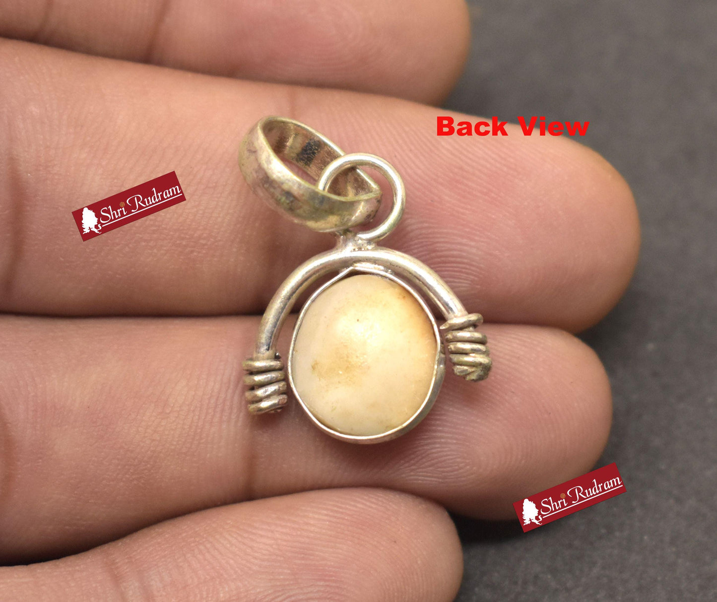 ShriRudram Natural Mach Mani Stone Pendant  Rare Fish Pearl Matsya Mani Gemstone Fish Pearl Pendant Kuber Mani stone Rare machhmani D15