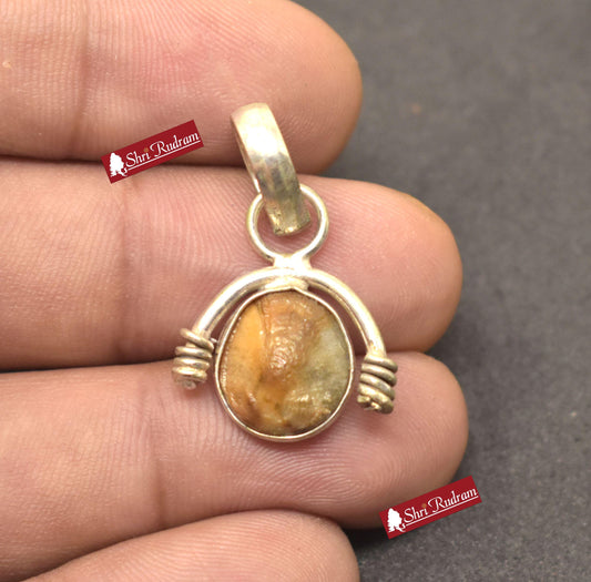 ShriRudram Natural Mach Mani Stone Pendant  Rare Fish Pearl Matsya Mani Gemstone Fish Pearl Pendant Kuber Mani stone Rare machhmani D15