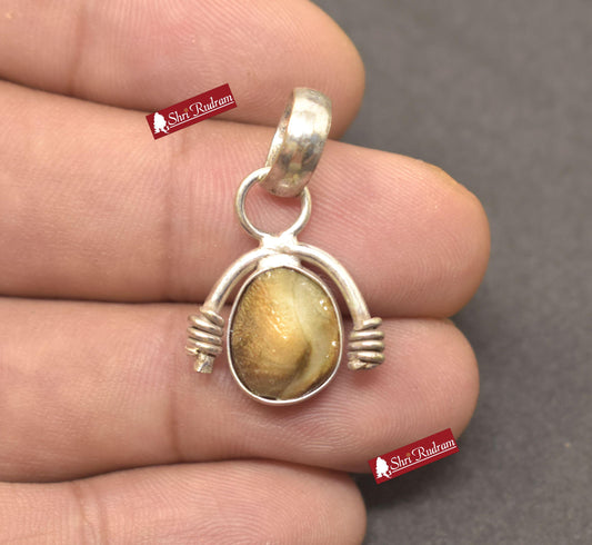 ShriRudram Natural Mach Mani Stone Pendant  Rare Fish Pearl Matsya Mani Gemstone Fish Pearl Pendant Kuber Mani stone Rare machhmani D16